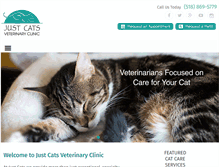Tablet Screenshot of justcatsvet.com